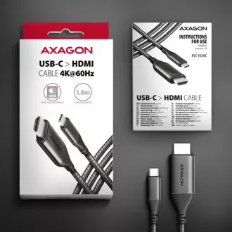 AXAGON RVC-HI2MC, USB-C -> HDMI 2.0a reduktor / kábel 1,8m, 4K/60Hz HDR10
