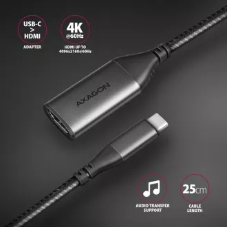 AXAGON RVC-HI2M, USB-C -> HDMI 2.0a reduktor/adapter, 4K/60Hz HDR10