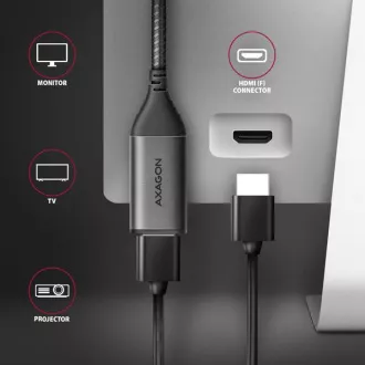 AXAGON RVC-HI2M, USB-C -> HDMI 2.0a reduktor/adapter, 4K/60Hz HDR10