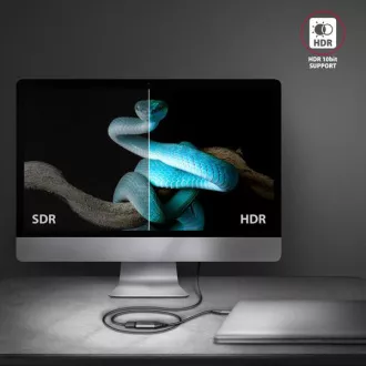 AXAGON RVC-HI2M, USB-C -> HDMI 2.0a reduktor/adapter, 4K/60Hz HDR10
