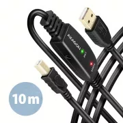 AXAGON ADR-210B, USB 2.0 A-M -> B-M aktív patch kábel, 10m
