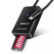 AXAGON ADM2-CM USB-C 10Gbps - M.2 NVMe és SATA SSD adapter, USB-C 10cm kábel