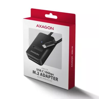AXAGON ADM2-CM USB-C 10Gbps - M.2 NVMe és SATA SSD adapter, USB-C 10cm kábel