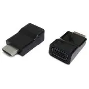 HDMI-VGA kábel adapter, M/F, fekete