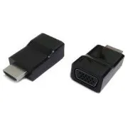 HDMI-VGA kábel adapter, M/F, fekete