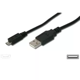 PremiumCord kábel micro USB 2.0, A-B 3m