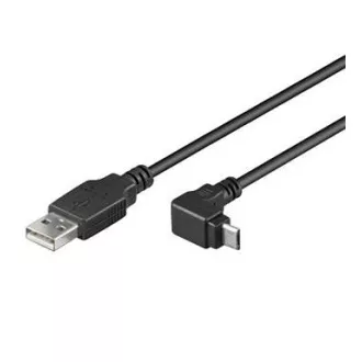 PremiumCord kábel micro USB 2.0, A-B, 90°, 3m PremiumCord kábel micro USB 2.0, A-B, 90°, 3m
