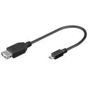 PremCord USB kábel reduktor A/fem-MicroUSB/male20cmOTG