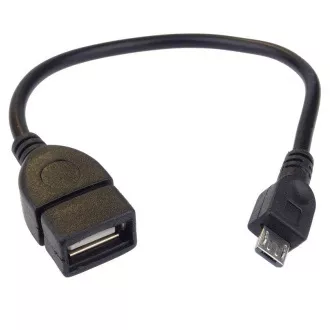 PremiCord USB kábel reduktor A/fem-MicroUSB/mal20cm