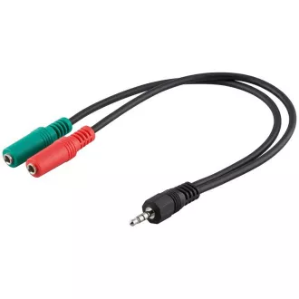 PremiumCord adapter 4pin 3,5 mm-2x sztereó 3,5 mm M/2xF