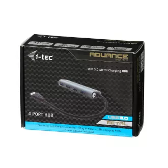 i-tec USB 3.0 fém töltő HUB 4 csatlakozóval