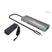 i-tec USB-C fém nano dokkolóállomás 4K HDMI LAN, Power Delivery 100W   töltő 100W (csomag)
