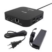 i-tec USB-C Dual HDMI dokkoló állomás Power Delivery 100W   i-tec univerzális töltő 100W