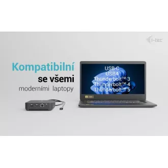 i-tec USB-C DP Dual HDMI dokkolóállomás, Power Delivery 100W