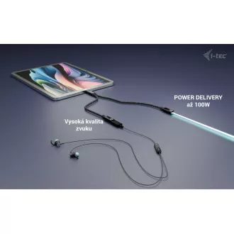 i-tec USB-C kábel elosztó Audio/Data, Power Delivery 100W