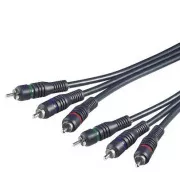 PrémiumCord kábel 3x CINCH-3x CINCH M/M 2m HQ