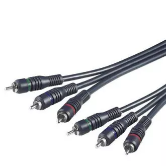 PrémiumCord kábel 3x CINCH-3x CINCH M/M 2m HQ