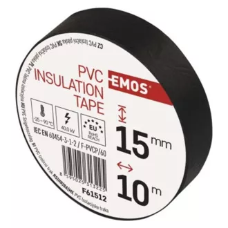 Emos PVC szigetelőszalag 15/10 fekete Emos PVC szigetelőszalag 15/10 fekete