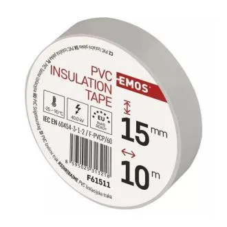 Emos PVC szigetelőszalag 15/10 fehér Emos PVC szigetelőszalag 15/10 fehér