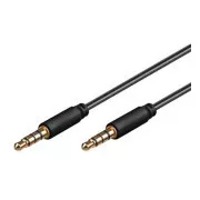 PremiumCord Jack 3,5mm 4 tűs M/M 0,5m