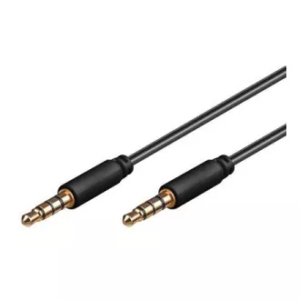 PremiumCord Jack 3,5mm 4 tűs M/M 0,5m