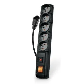 Acar F5 IEC 5m kábel, 5 aljzat, túlfeszültségvédő, C14 UPS-hez, fekete színű Acar F5 IEC 5m kábel, 5 aljzat, túlfeszültségvédő, C14 UPS-hez, fekete színű