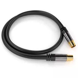 PremiumCord TV antenna HQ patch kábel M/F 75Ohm (135dB) 4x árnyékolva 1,5m PremiumCord TV antenna HQ patch kábel M/F 75Ohm (135dB) 4x árnyékolva 1,5m