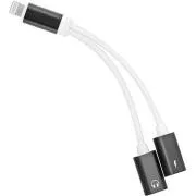 PremiumCord adapter Lightning 3,5 mm-es jack audio   Lightning töltés