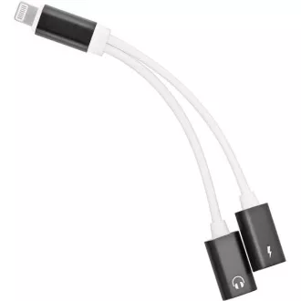 PremiumCord adapter Lightning 3,5 mm-es jack audio   Lightning töltés
