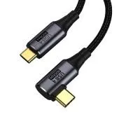 PremiumCord USB4 Gen 3x2 40Gbps 8K@60Hz 240W, Thunderbolt, 0,3m íves, hajlított