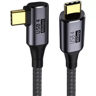PremiumCord USB4 Gen 3x2 40Gbps 8K@60Hz 240W,Thunderbolt,0.8m ívelt 0.8m