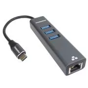 PremiumCord adapter USB-C Gigabit   3x USB 3.0-ra