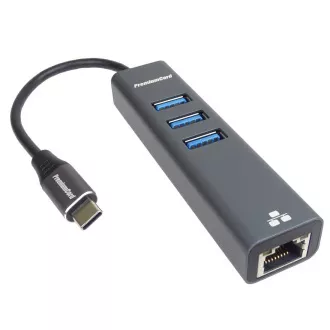 PremiumCord adapter USB-C Gigabit   3x USB 3.0-ra