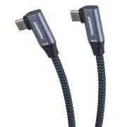 PremiumCord USB-C 2x hajlított kábel, 1m