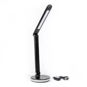 Platinet PDL400RGBB 12W dimmelhető LED asztali lámpa, érintésvezérléssel, USB porttal, fekete színben