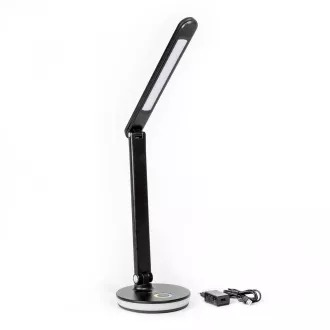 Platinet PDL400RGBB 12W dimmelhető LED asztali lámpa, érintésvezérléssel, USB porttal, fekete színben