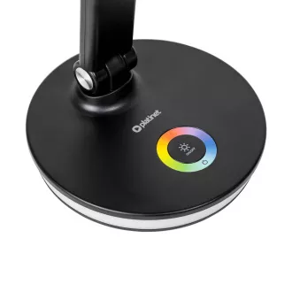 Platinet PDL400RGBB 12W dimmelhető LED asztali lámpa, érintésvezérléssel, USB porttal, fekete színben