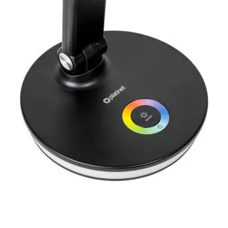 Platinet PDL400RGBB 12W dimmelhető LED asztali lámpa, érintésvezérléssel, USB porttal, fekete színben