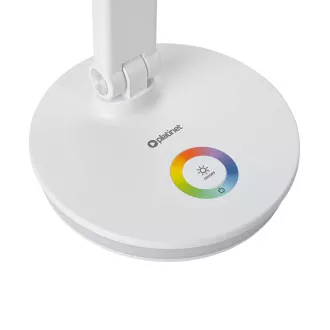 Platinet PDL400RGBW 12W dimmelhető LED asztali lámpa, érintésvezérléssel, USB porttal, fehér színben
