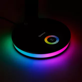 Platinet PDL400RGBW 12W dimmelhető LED asztali lámpa, érintésvezérléssel, USB porttal, fehér színben