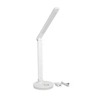 Platinet PDL400RGBW 12W dimmelhető LED asztali lámpa, érintésvezérléssel, USB porttal, fehér színben