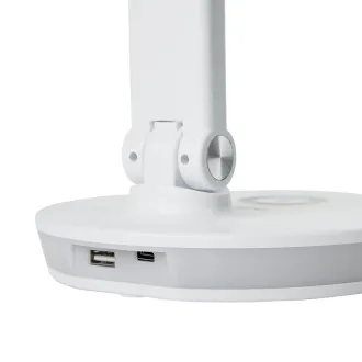 Platinet PDL400RGBW 12W dimmelhető LED asztali lámpa, érintésvezérléssel, USB porttal, fehér színben