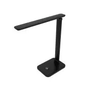Platinet PDL6731B LED-es asztali lámpa 5W-os dimmelhető, beépített 6000mAh akkumulátorral, USB porttal, fekete színben