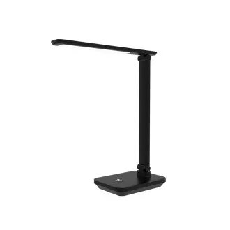 Platinet PDL6731B LED-es asztali lámpa 5W-os dimmelhető, beépített 6000mAh akkumulátorral, USB porttal, fekete színben