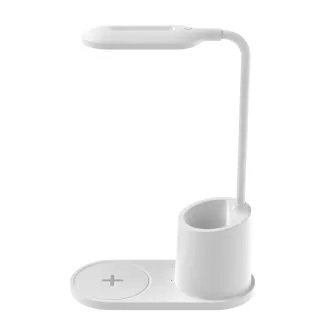 Platinet PDL1930W 3W dimmelhető LED asztali lámpa, vezeték nélküli töltéssel, fehér színben