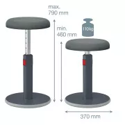 Leitz Ergo Cosy ergonomikus egyensúlyozó szék, szürke