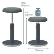 Leitz Ergo Cosy ergonomikus egyensúlyozó szék, szürke
