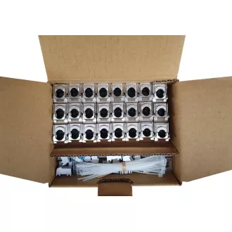 MULTIPACK 24 db - önvágó kulcskő Solarix CAT6A STP SXKJ-10G-STP-BK-SA komponensszint és 4PPoE