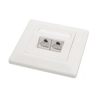 Aljzat Solarix CAT6 STP 2 x RJ45 süllyesztett fehér Aljzat Solarix CAT6 STP 2 x RJ45 süllyesztett fehér