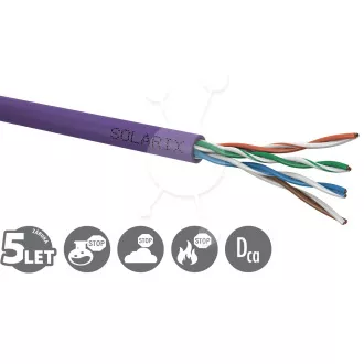 Solarix CAT5E UTP LSOH Dca-s1,d2,a1 500m/doboz SXKD-5E-UTP-LSOH telepítő kábel